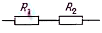 Схема двух последовательно соединённых резисторов