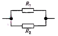 Схема двух параллельно соединённых резисторов
