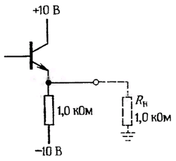 Утечка тока из эмиттерного повторителя n-p-n - типа